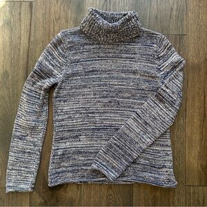 JEANNE PIERRE Blue and Cream Knit Sweater